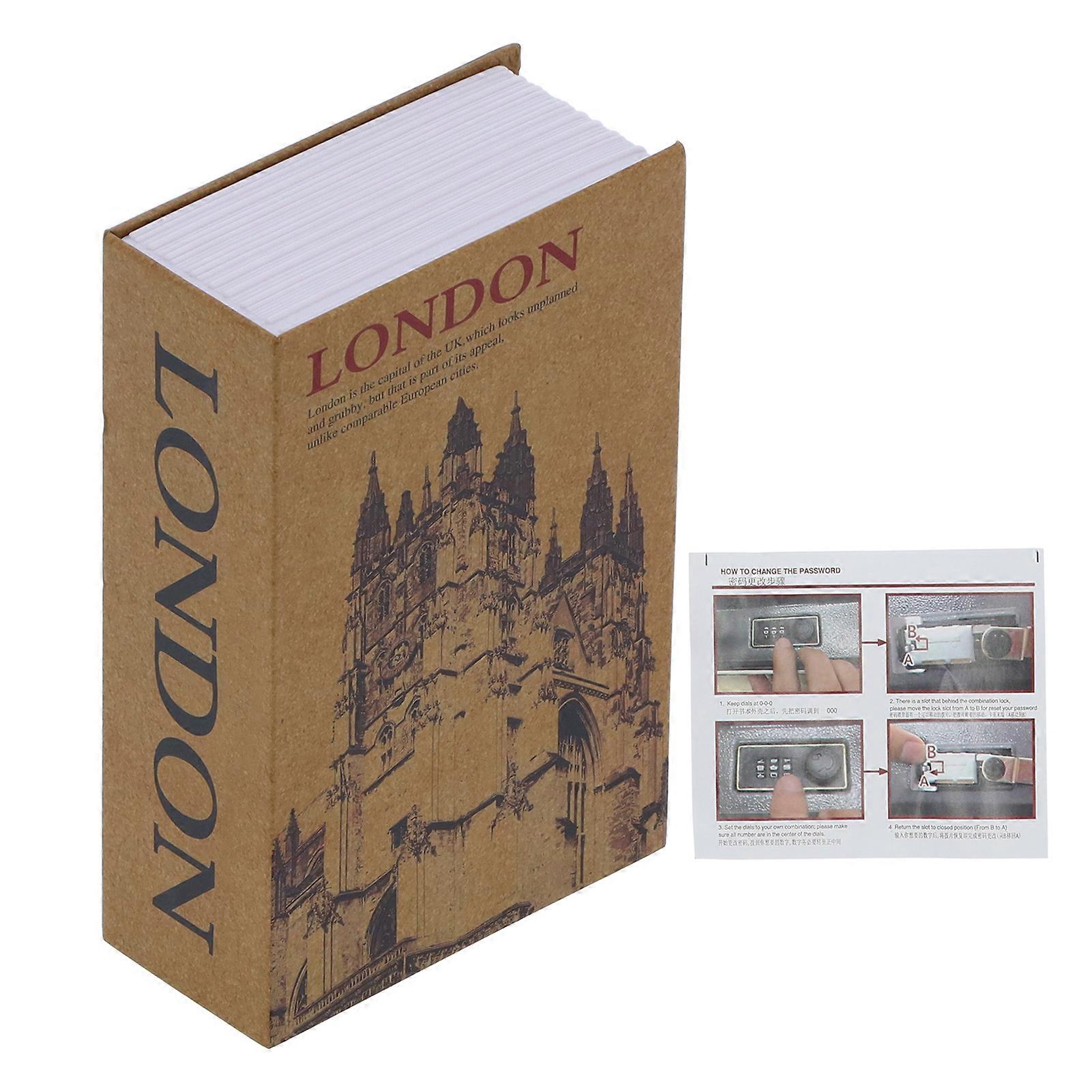 Mini Book Shaped Safe Box Simulation Design Money Storage Box for Important Document and Small Item Protection