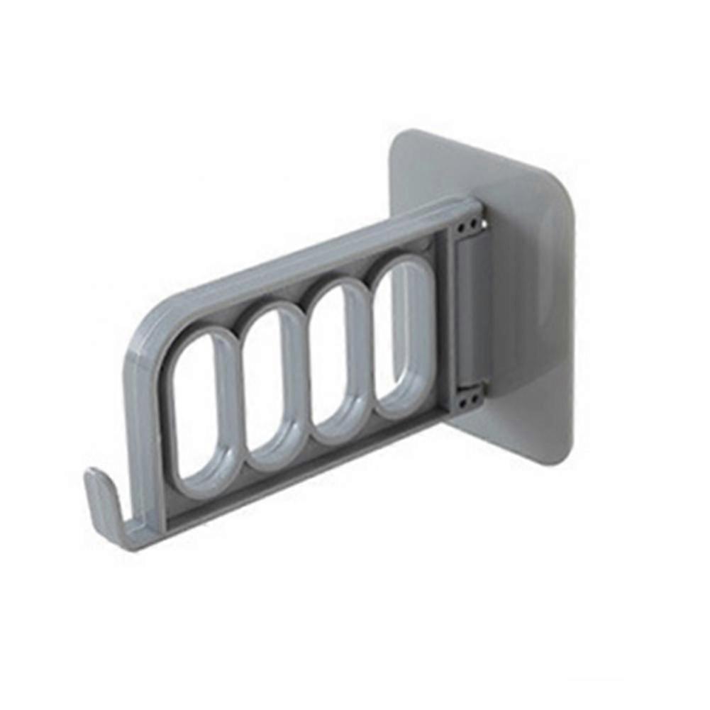 Multifunctional Adhesive Hanger Hook Clothes Organizer Rack For Glass Window Wall Tile(grey)