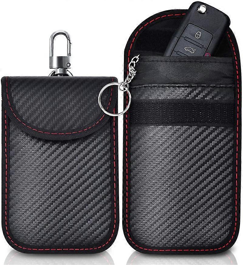 Remote Control Key Shielding Sleeve (2 Pieces) Carbon Fiber Pattern