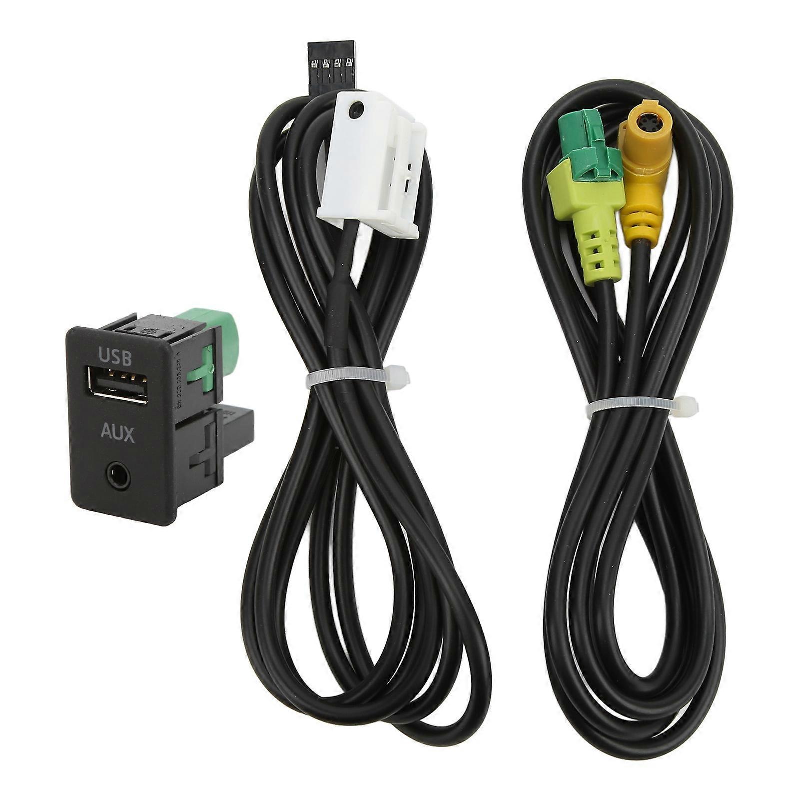 Car Audio AUX Switch USB Wire Cable Adapter Replacement for RCD510 RNS315 B6 B7 CC E2U411