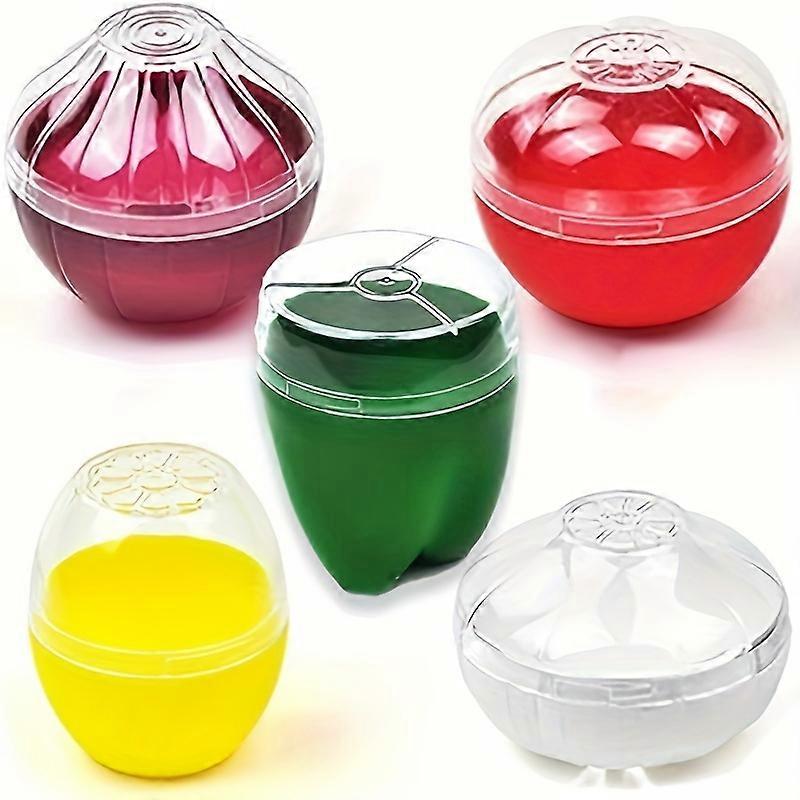 5pcs Set of Reusable Mini Fruits and Vegetables Sealed Boxes - Flip-Top, Rectangle-Shaped, Plastic Containers for Fresh-Keeping, Multipurpose Kitchen
