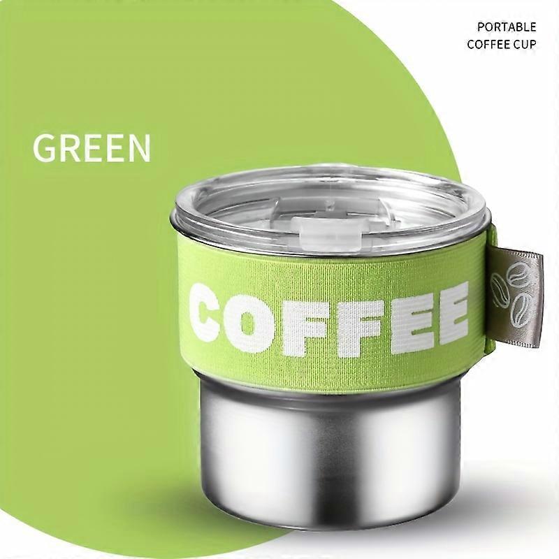 304 Stainless Steel Coffee Cup, High Temperature Resistant Portable Cup With Lid For Office And Home Use, Portable Keep Cold Cup