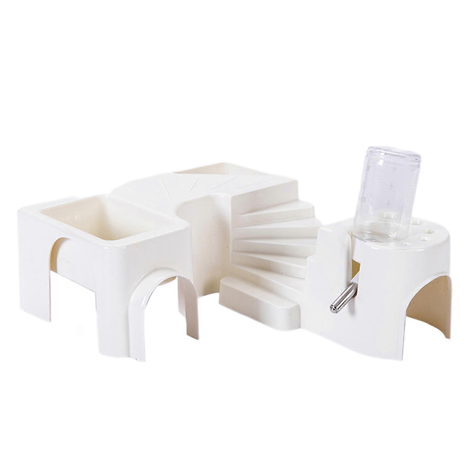 Hamster Toys Set Integrated Design Easy Cleaning Healthy Environment Multi-Functional Eating Drinking Playing Accessories for Small Animals