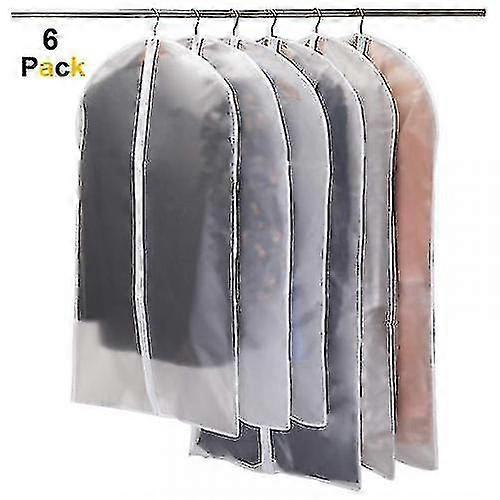 6pcs Clear Dust Cover Closet Organizer Clothes Protector