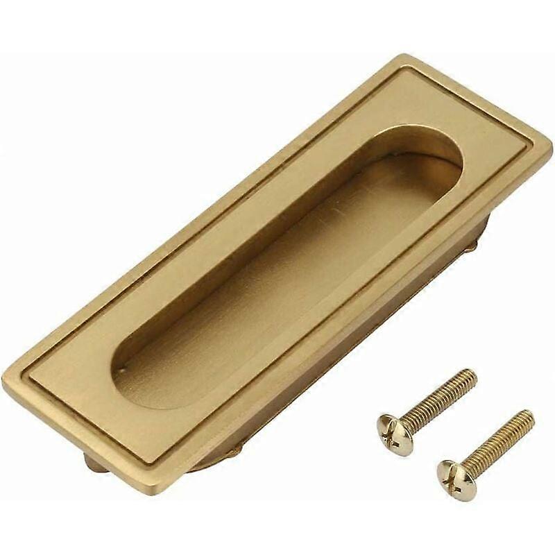 Recessed pull, brass cabinet hardware, invisible recessed pull