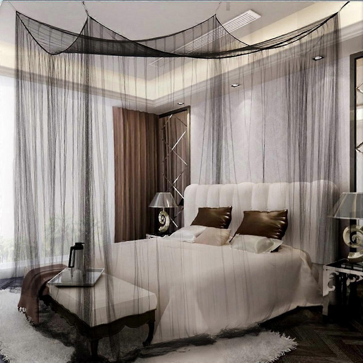 Mesh Square Mosquito Net 4 Openings Netting Mosquito Net for Beds, 190X210X240CM Mesh Mosquito Netting for Bed (Square)