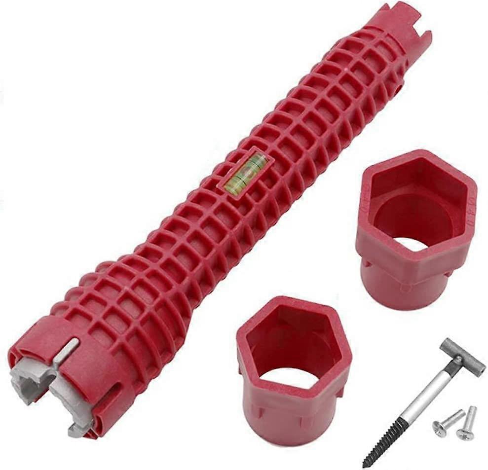 Multi-Purpose Pipe Wrench,3 Head Sink Installation Tool Change Faucet Repair Tool Multi-Function Adjustable Wrench Sink Wrench for Faucet and Sink