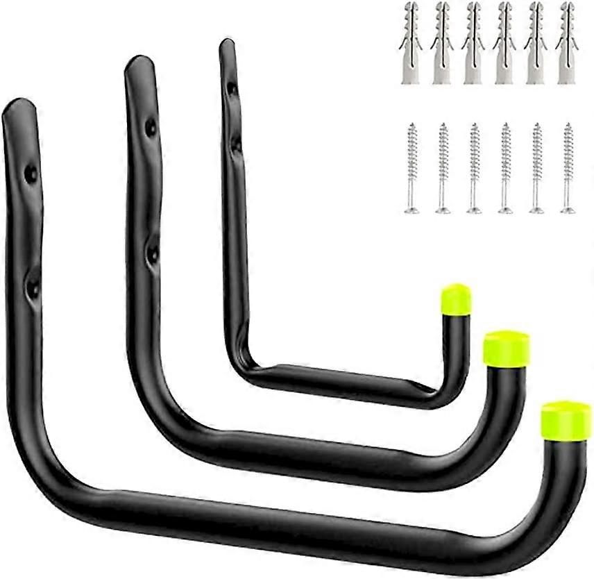 Universal Garage Utility Hook 3 Multi-Function Wall Mounted Storage Rack Door Hook U-Shape Tool Storage Garden Hanger Wall Mount Cradle For Power Tool