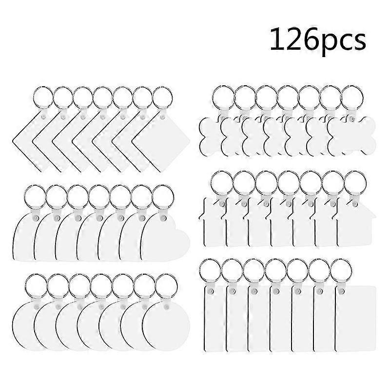 Sublimation Blank Keychains Heat Transfer Diy Keychain With Metal Key Ring