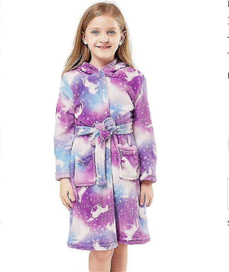 Soft Unicorn Hooded Galaxy Bathrobe
