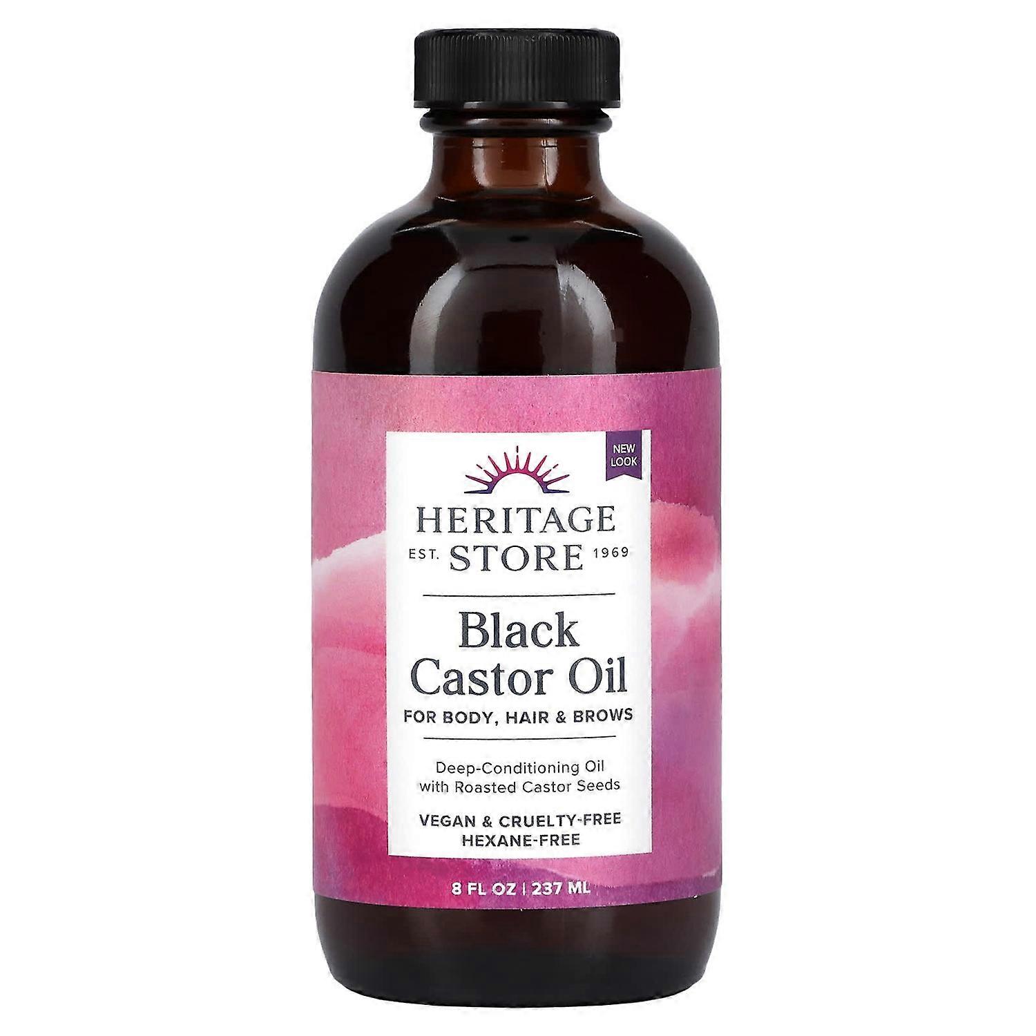 Heritage Store, Black Castor Oil, 8 fl oz (237 ml)