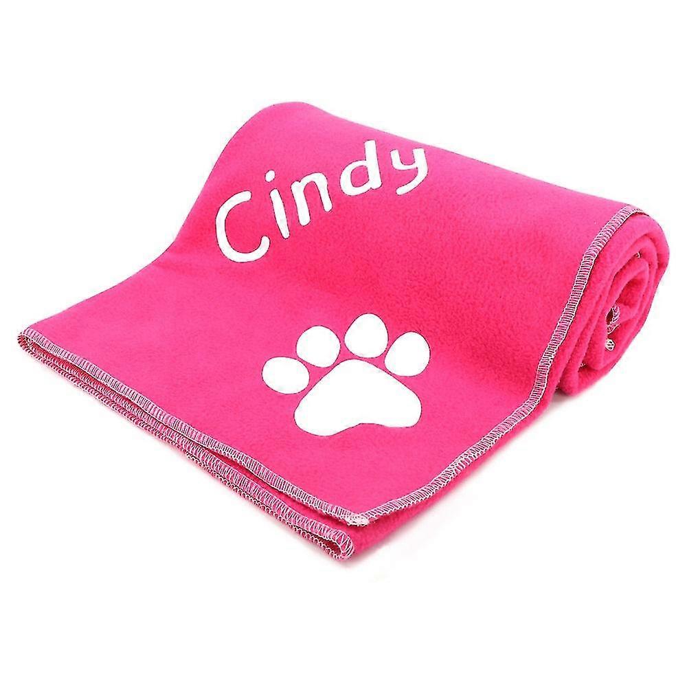 Coral fleece dog blanket personalized pet sleeping blankets free print name paw pattern small large dogs cat shower bath blanket