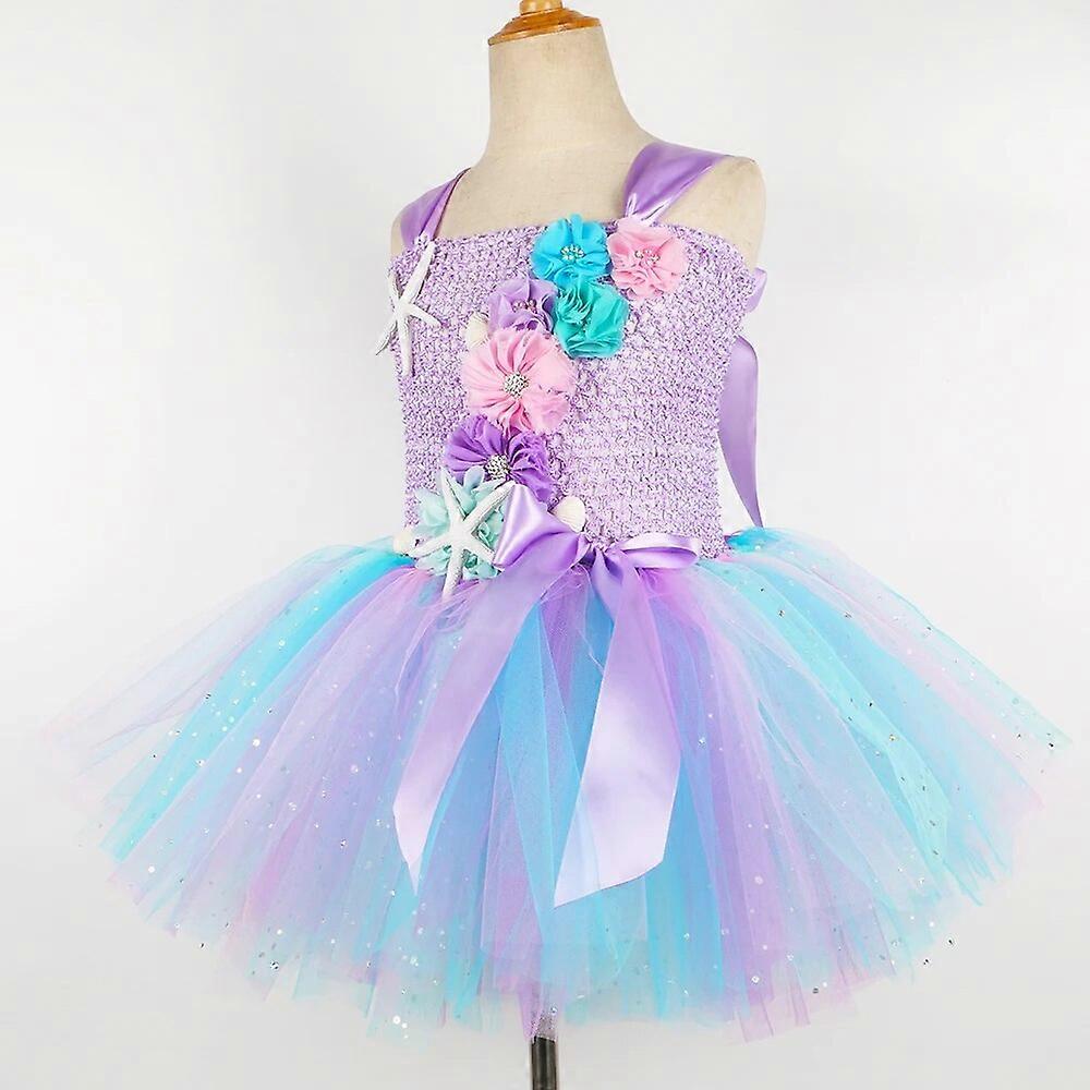Disfraz De Unicornio Para Niñas – Diadema Con Cuerno, Flores Y Tutú De Arcoíris, Disponible En 3 Tallas Para Niñas De 1 A 9 Años