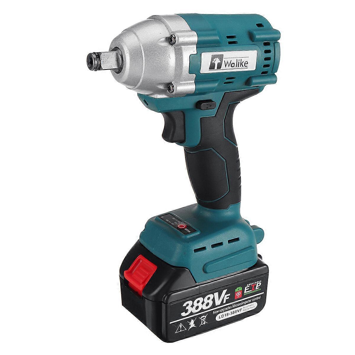 388Vf Electric Brushless Impact Wrench Led Working Light Rechargeable Woodworking Maintenance Tool