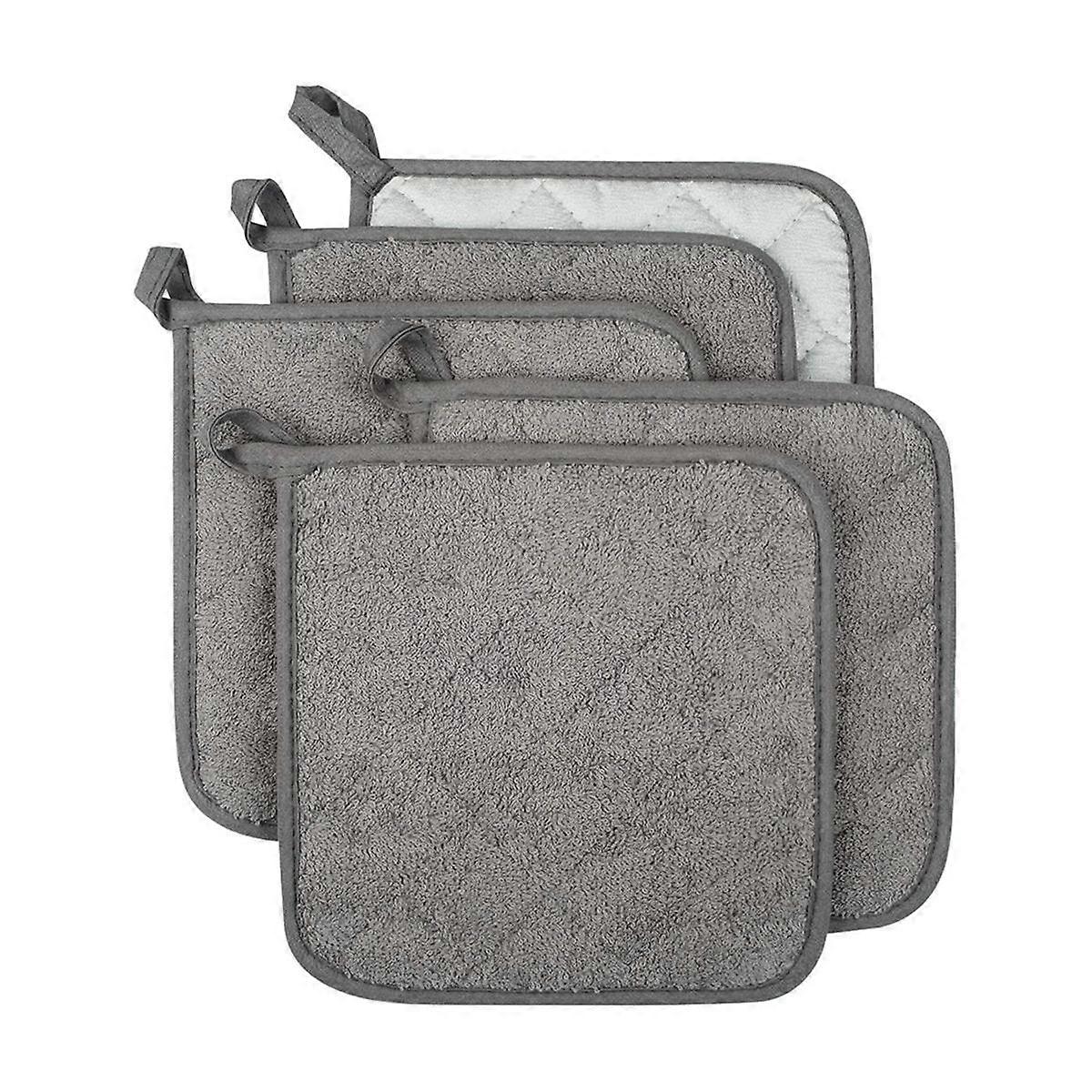 100% Cotton Kitchen Everyday Basic Terry Pot Holder Heat Resistant Coaster Potholder for Cooking an