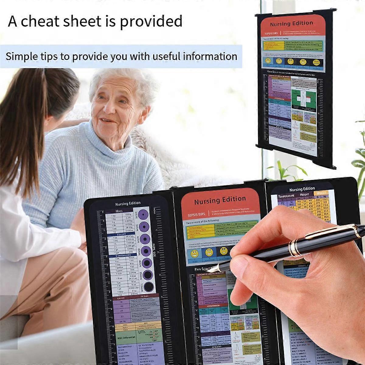 Nursing Clipboard Foldable Clipboard Nursing Edition Aluminum 3 Layers Foldable Clipboard with Pen