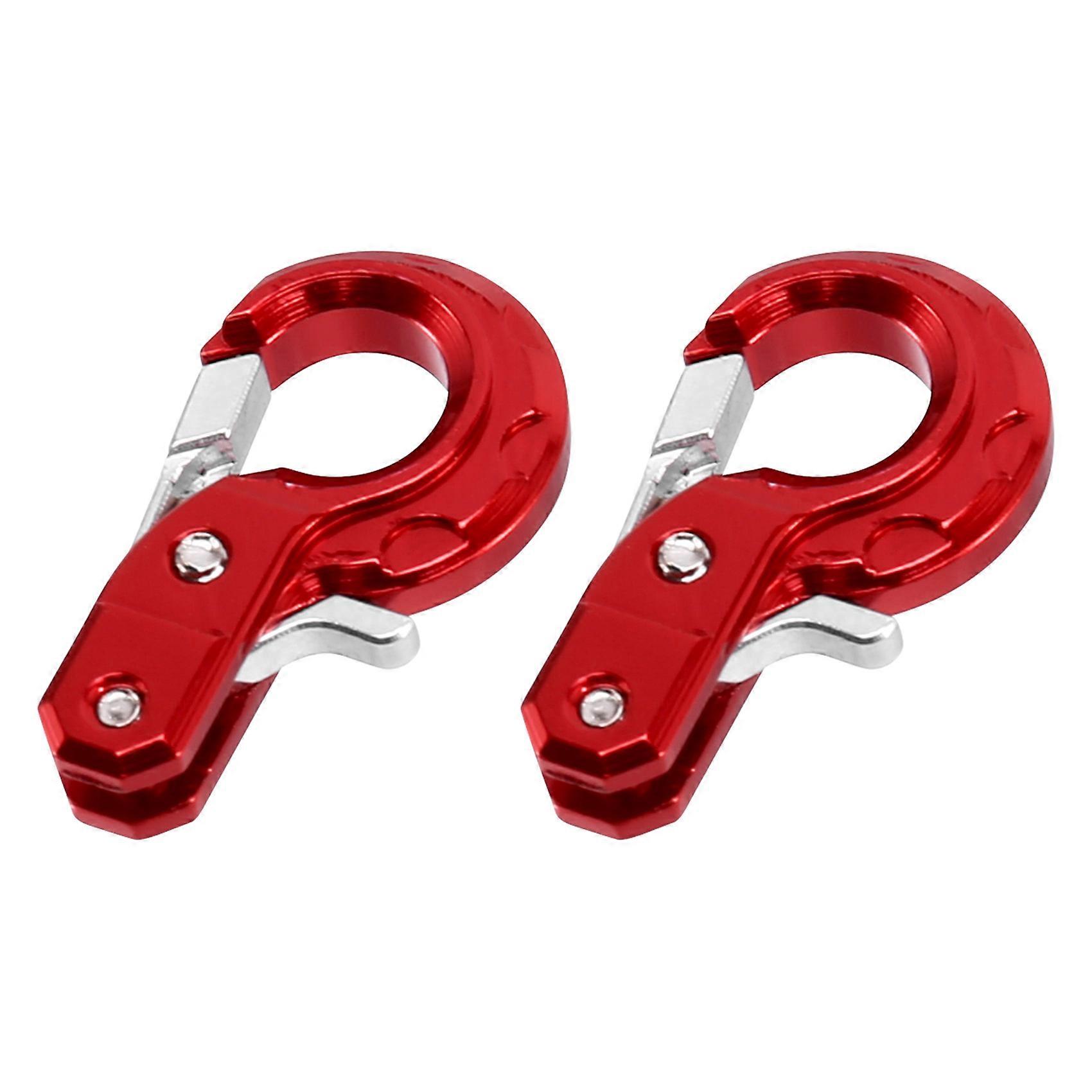 RC Crawler Accessories with Trailer Hook for 1/10 Axial SCX10 90046 CC01 D90 D110 TRX4,Red