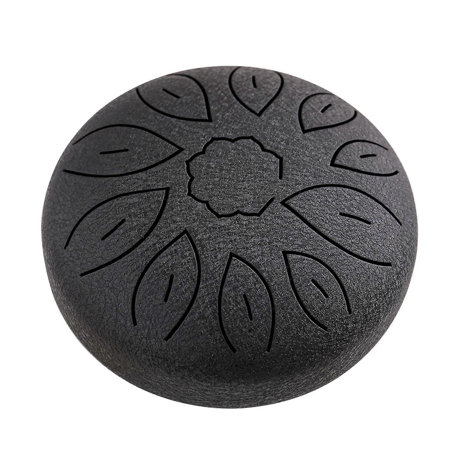 6-Inch Steel Tongue Drum 11 Notes Handpan Drum C Key with Drum Mallet Finger Picks Percussion Musical Instruments for Meditation Yoga