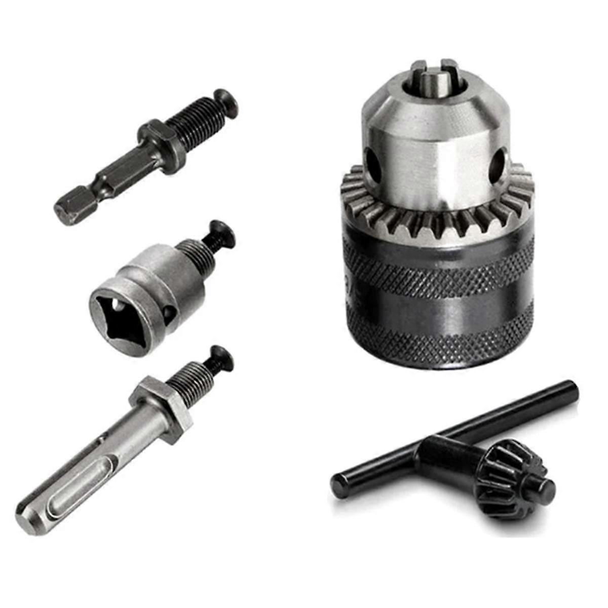 1.5-10mm 1/16In- 3/8In Capacity Key Drill Chuck Wrench Adapter 1/2In Socket Square Female Adapter S