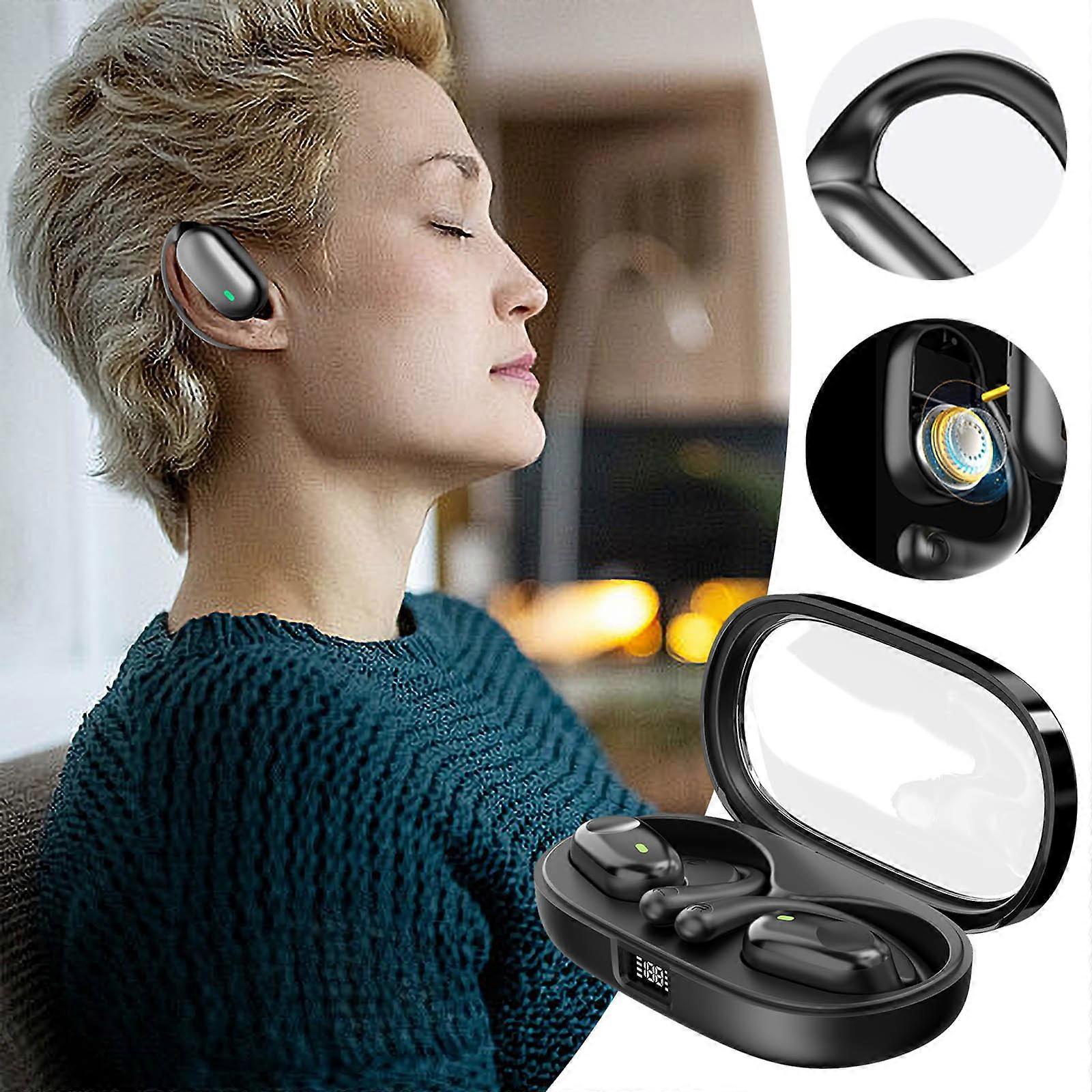 Wireless Bluetooth Headset Conduction Ear-mounted Non-in-ear Digital Display Noise Reduction Sports Style Long Battery Life Flye246248