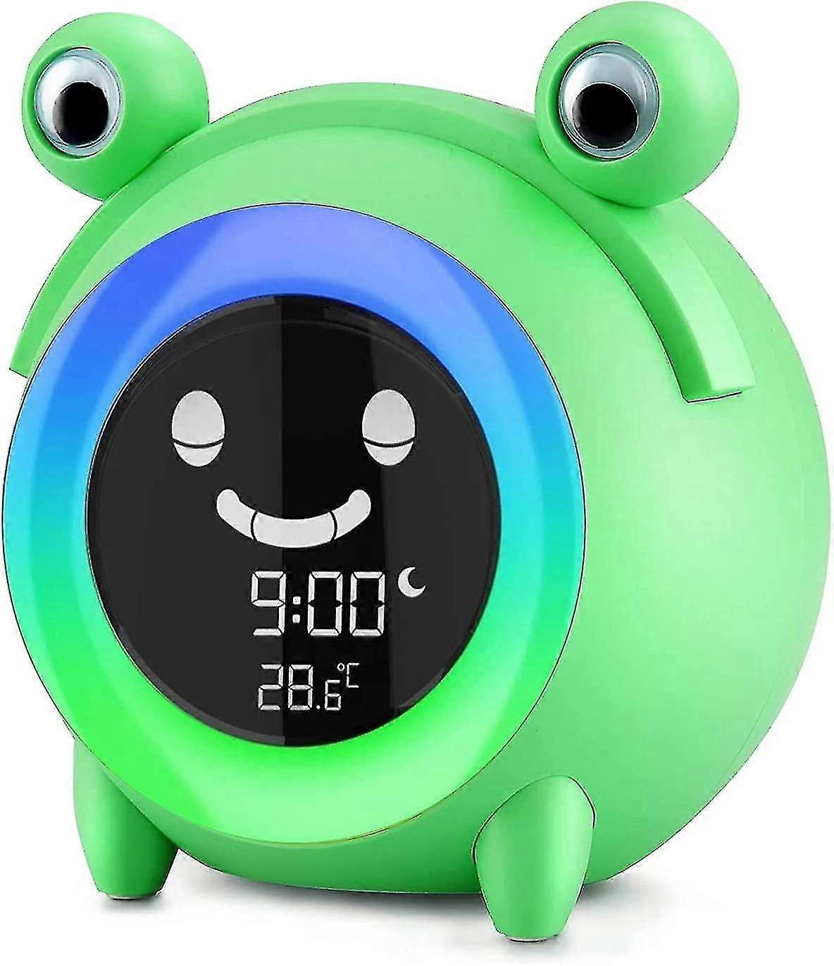 Sveglia per bambini, luce sveglia per bambini, allenatore del sonno, 3 modalità, 5 suoni naturali, 5 luci colorate regolabili, funzione snooze, lam...