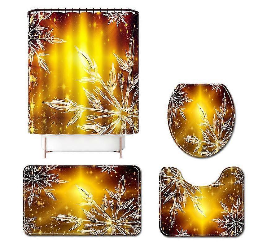 Mng Christmas Elements Gradient Snowflake Printed Floor Mat