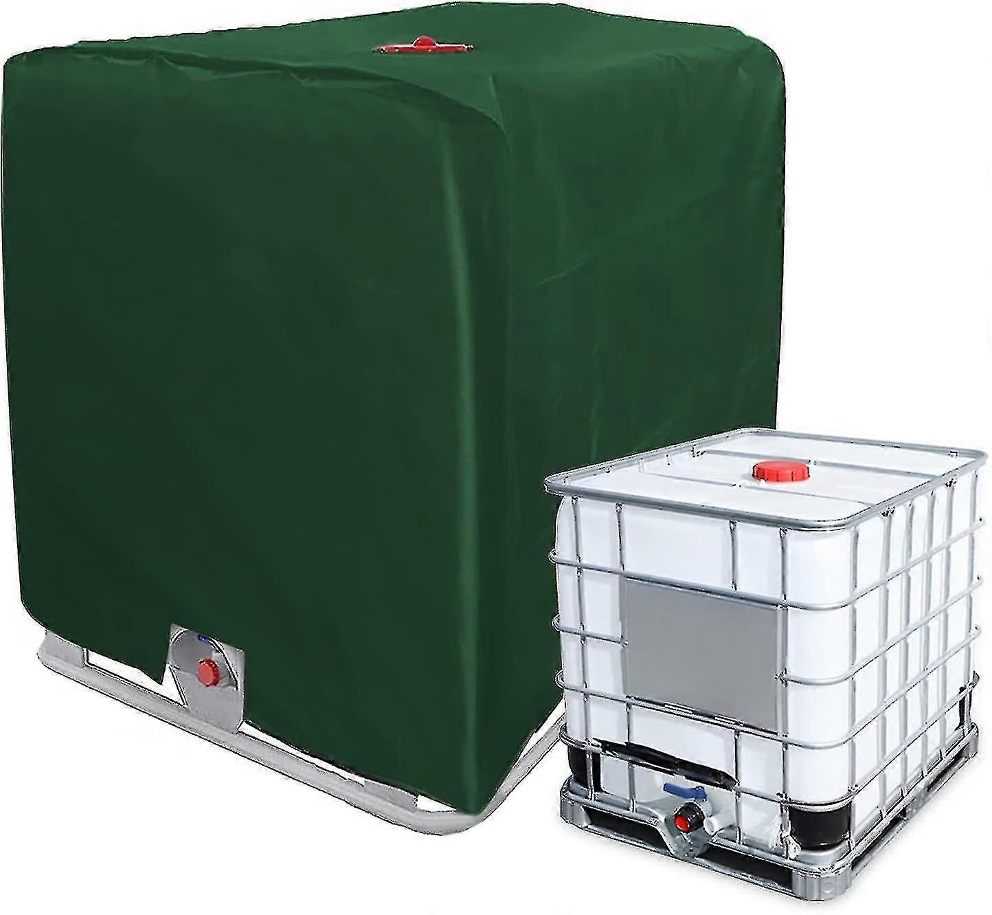 Ibc Tankdeckel Plane für 1000l Ibc Behälter 116 X 100 X 120 cm Wassertank Abdeckung Anti-UV Regendicht (grün) Scrollsqy
