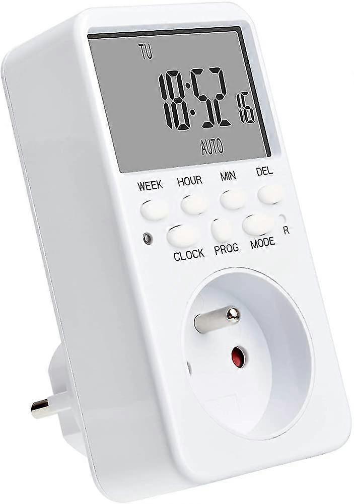 Digital Programmable Socket, Timer Weekly Electric Socket With 20 Programs, 24h