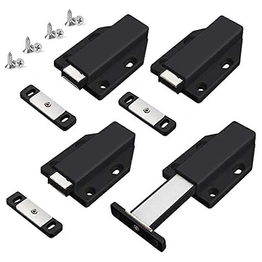 Push Latch Heavy Duty 4 Pack Push to Open Cabinet Hardware Magnetic Contact Latches for Large Door