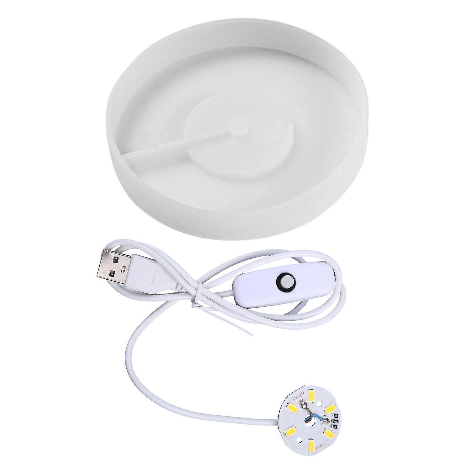 Silicone Mold for LED Lights Display Base Round Square Bases with USB Light