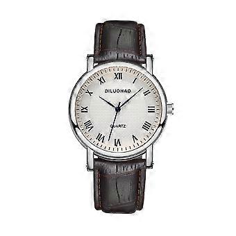 Pd627 / Dlh  Roman Numeral Scale Imitation Leather Watch