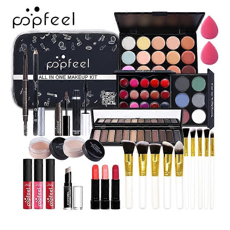 POPFEEL Full Professional Makeup Kit 8-35Pc All In One Complete Makeup
