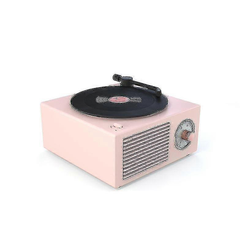 Tablet computer sostituzione altoparlanti vinile giradischi bluetooth altoparlante wireless subwoofer desktop home player rosa