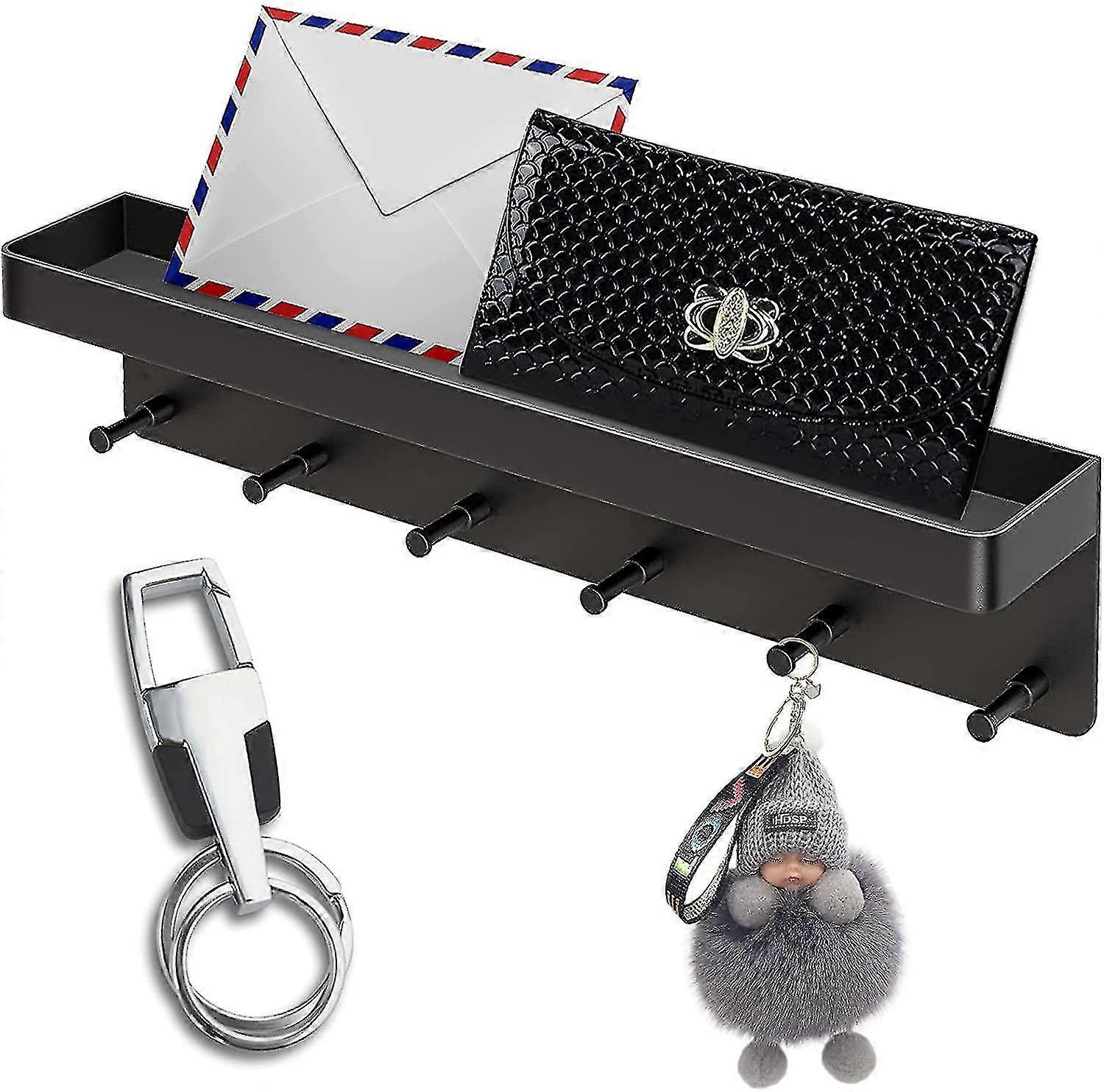 Key Rack With Shelf Farsky Key Storage And 6 Hooks, Key Board Hook Rack Key Rack