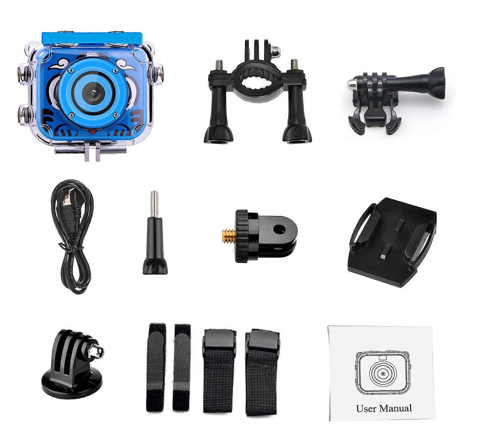 Blue Action Camera Toy Outdoor Camera Children's Camera