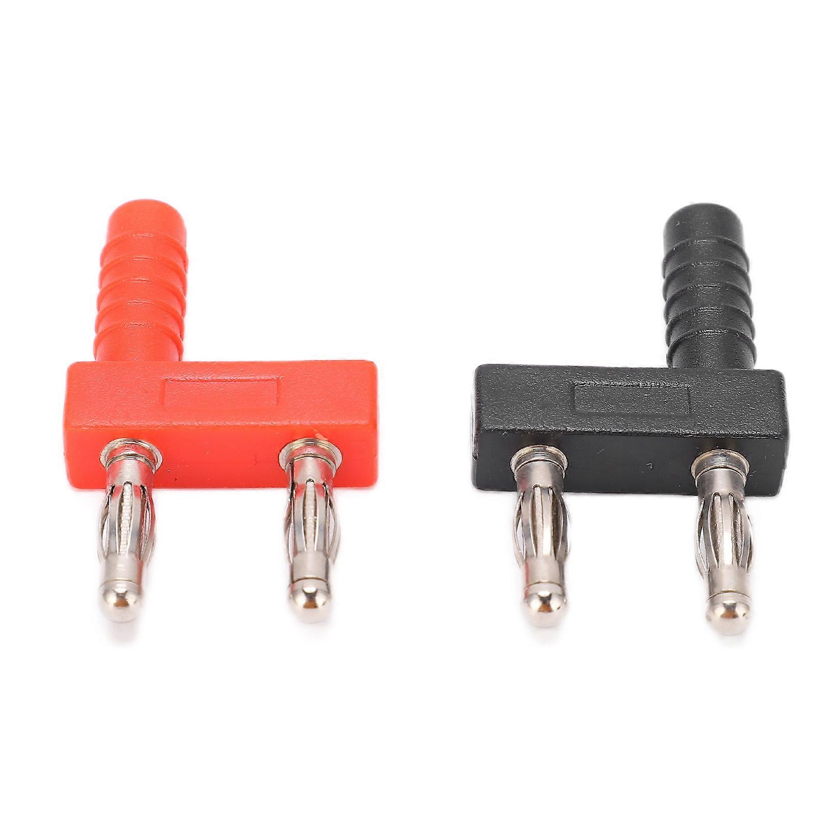 U36 4mm Double Row Banana Plug Red Copper Vibration Resistant Durable Red Black Shorting Plug