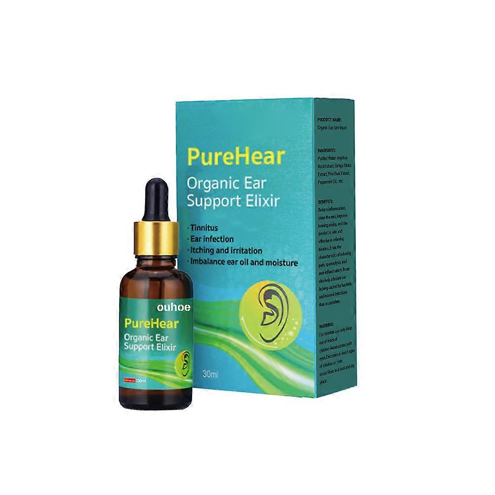1-5 قطع 30 مل Purehear العضوية دعم الأذن إكسير ، المنتجات الطبيعية زيت الأذن العضوي