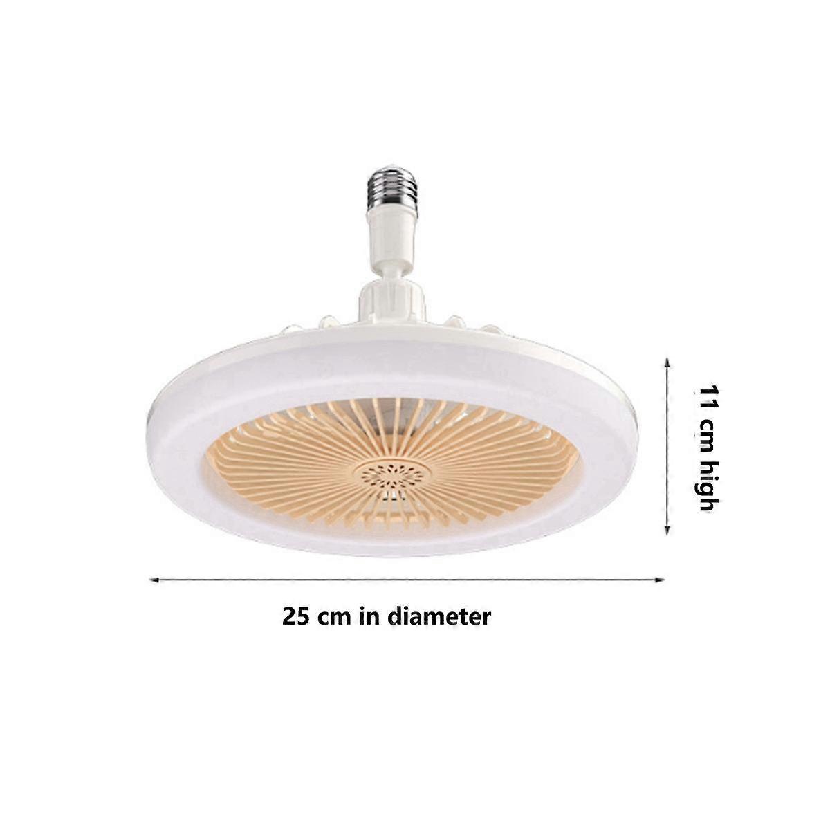 E27 Ceiling Fan with Lights,Enclosed Low Fan Light, Electric Fan Gimbal Lamp Holder(Cream Color)