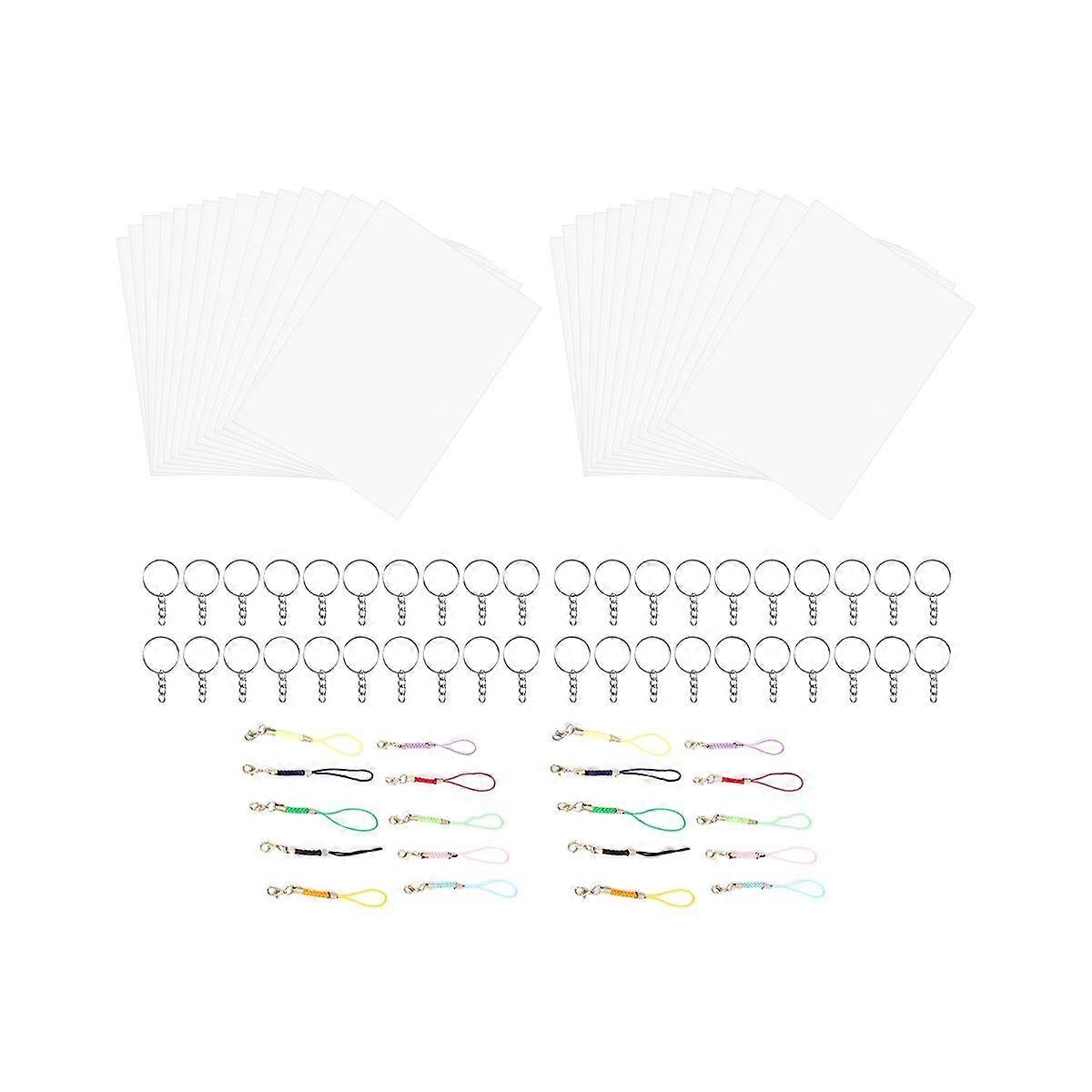 Shrink Plastic Sheet Sheets Shrinky Dink Paper Kit with Clear Heat Shrinky Art Film Dinks Paper Key