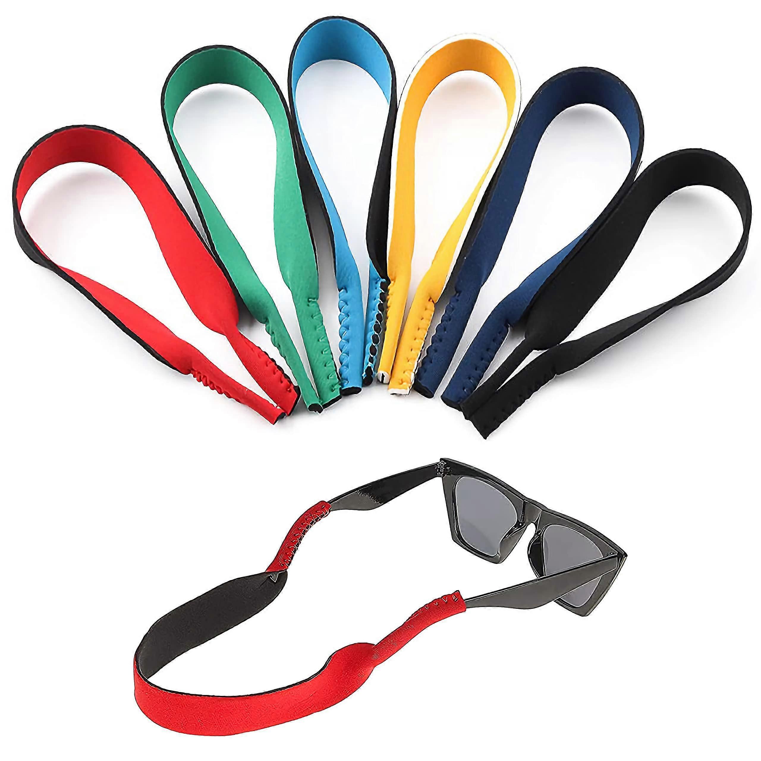 6 Pack Neoprene Elastic Cord Retainer Strap Band para esportes óculos e óculos de sol, Óculos Holder Alça Óculos Head Band