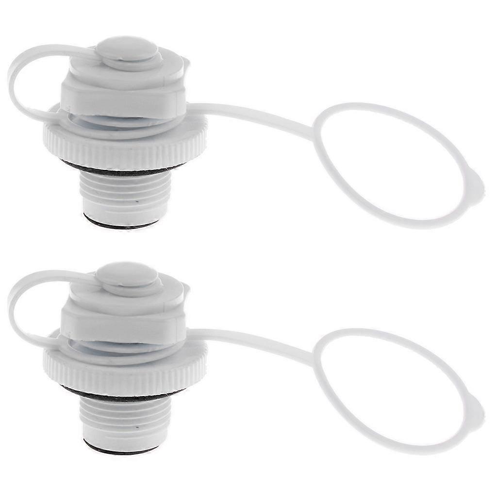 2Pcs Inflatable Air Valve Replacement Screw Air Valve for Inflatable Rubber Dinghy Raft Pool Boat Fishing Boats- White