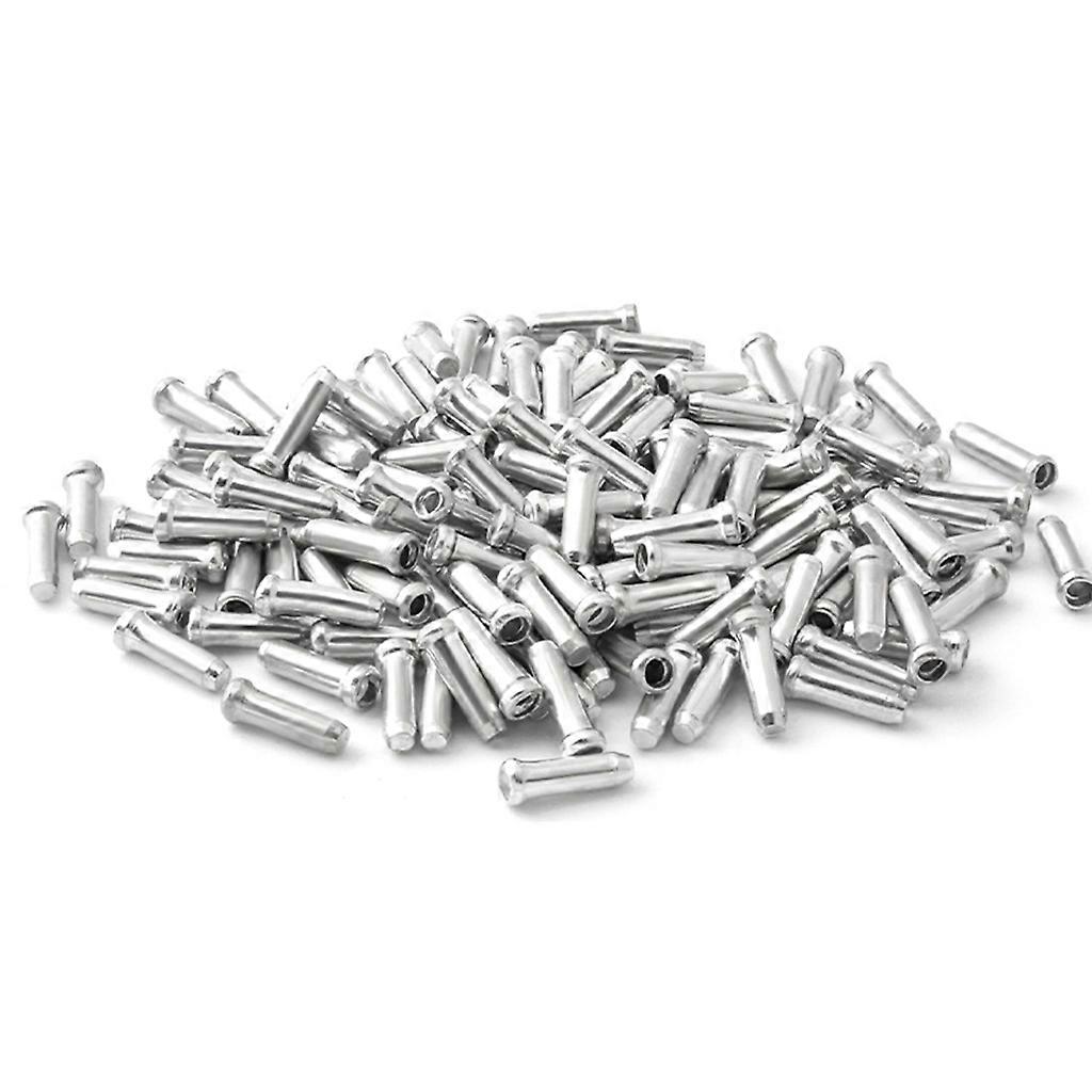 100pcsマウンテンバイクケーブルエンドキャップアルミニウム合金自転車ワイヤーチューブカバー交換用ブレーキケーブルエンドチップ
