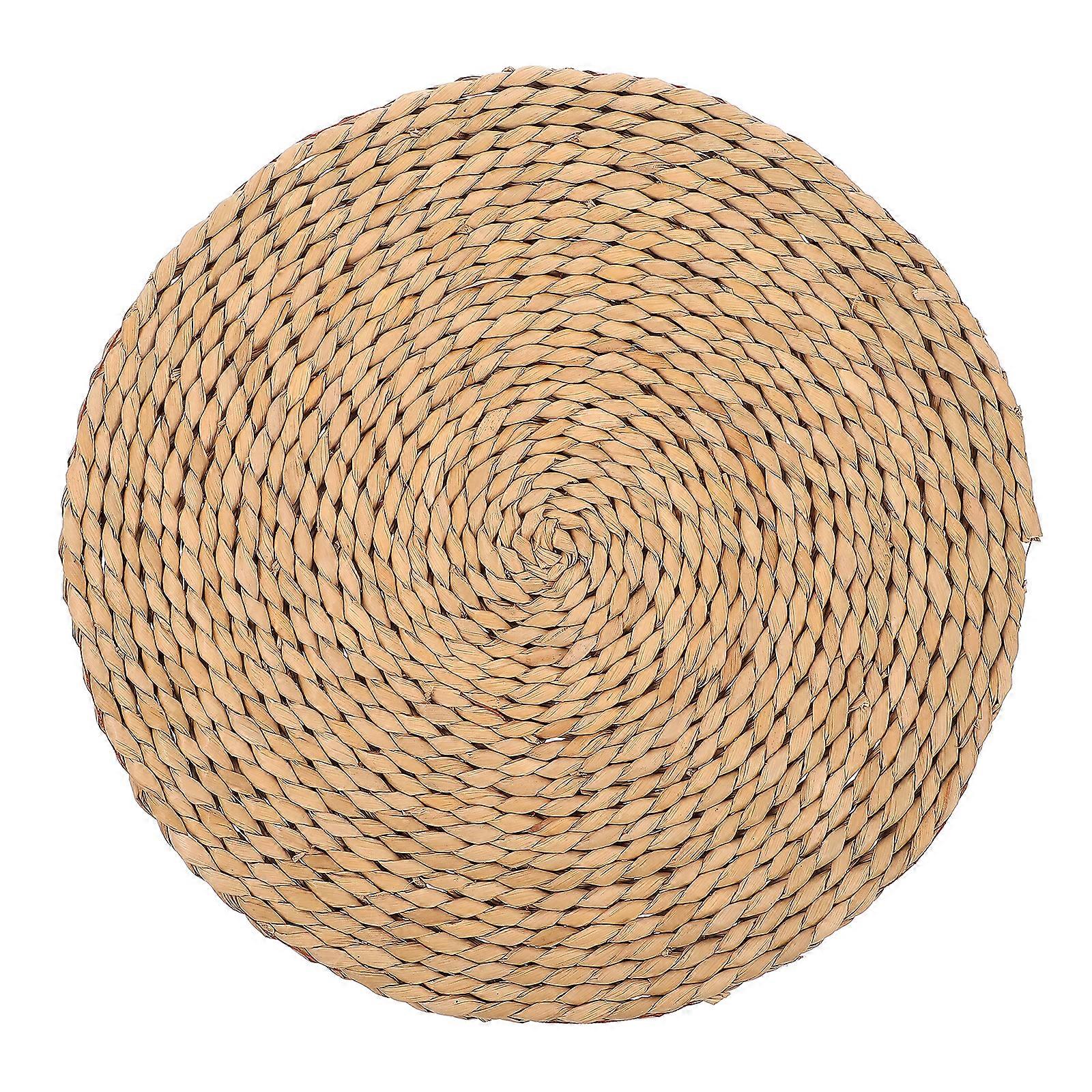 1pc Indoor Use Seat Cushion Weaving Craft Straw Pad Sitting Cushion Simple Pad