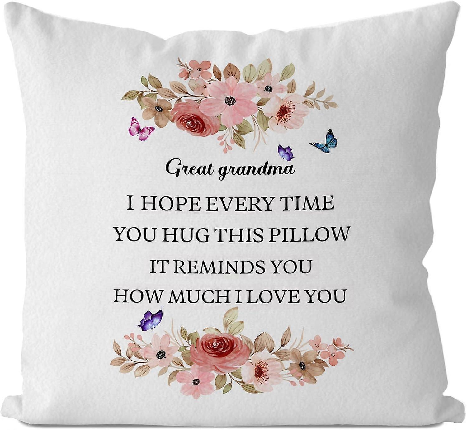 Oldemor pyntepudebetræk - Oldemor pudebetræk, Oldemor Baby Meddelelse Pudebetræk, Bedstemor til at være gaver, Pudebetræk 18x18 