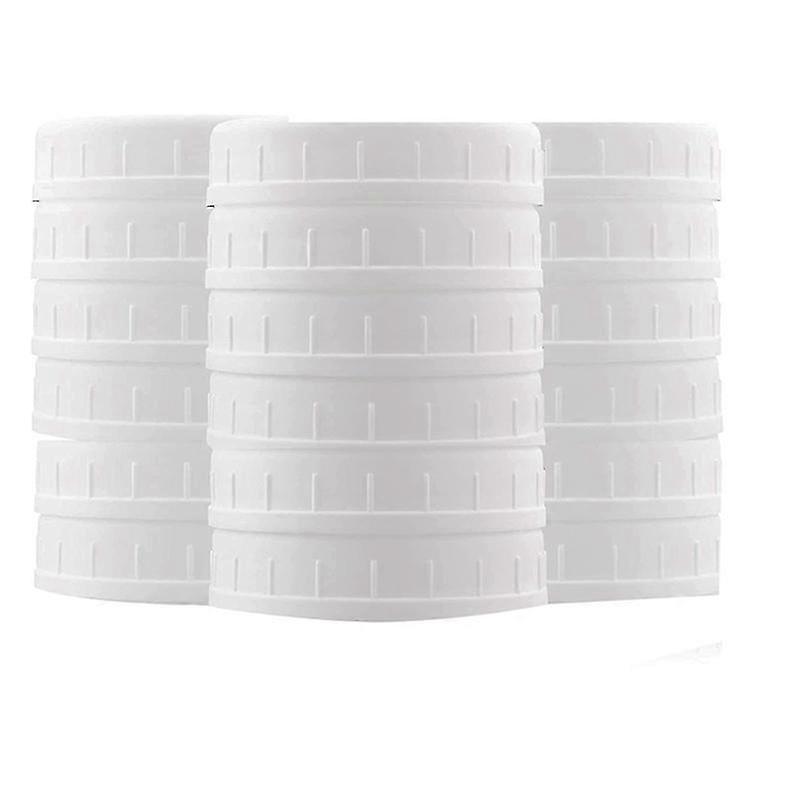 18 Pack Wide Mouth Mason Jar Lids,Plastic Storage Caps compatible with Canning Jars,Leak-Proof and Anti-Scratch