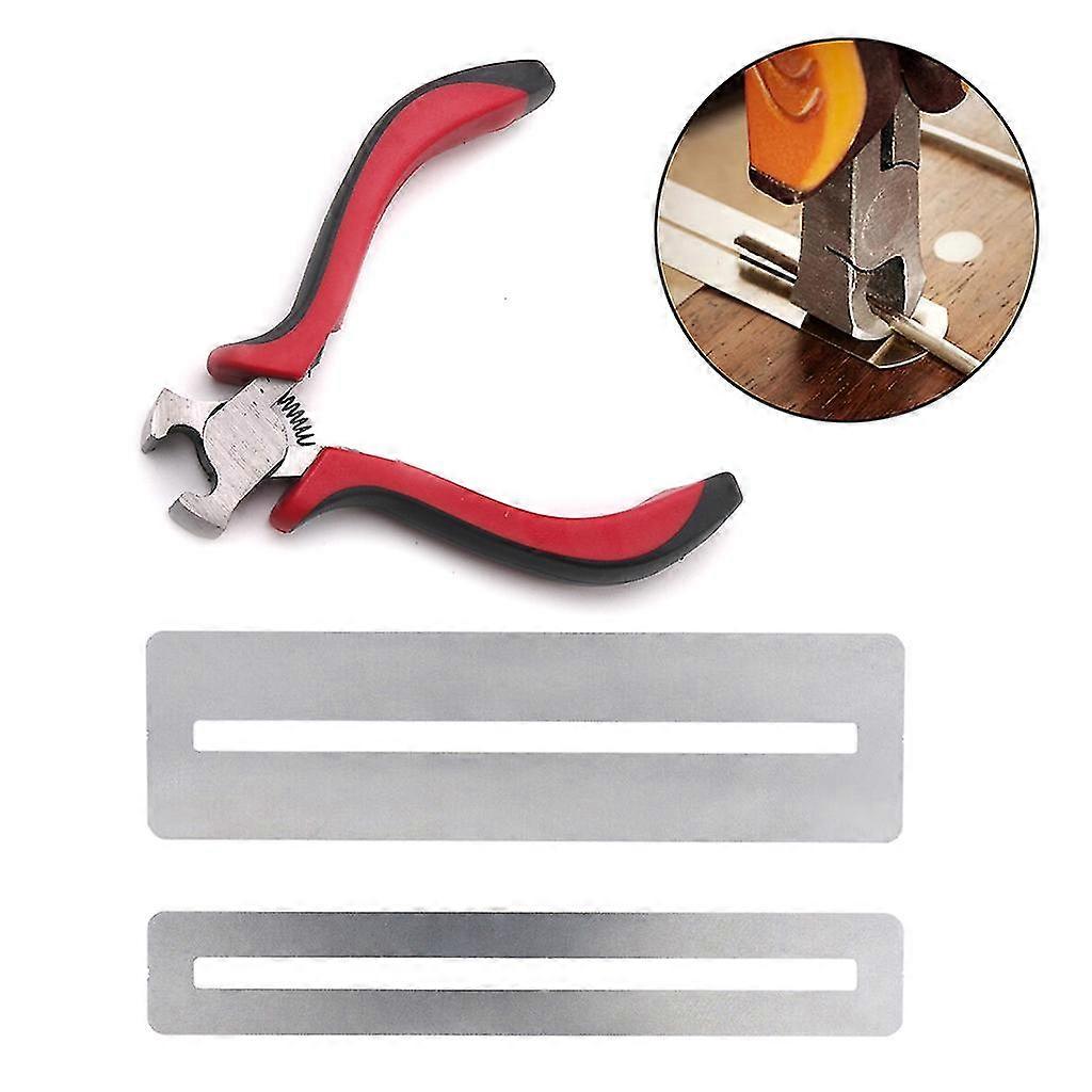 3st Gitarrsträngskärare Fret Wire Puller Greppbräda för skydd Packning Polering DIY-gitarrer Reparera Luthier-verktyg