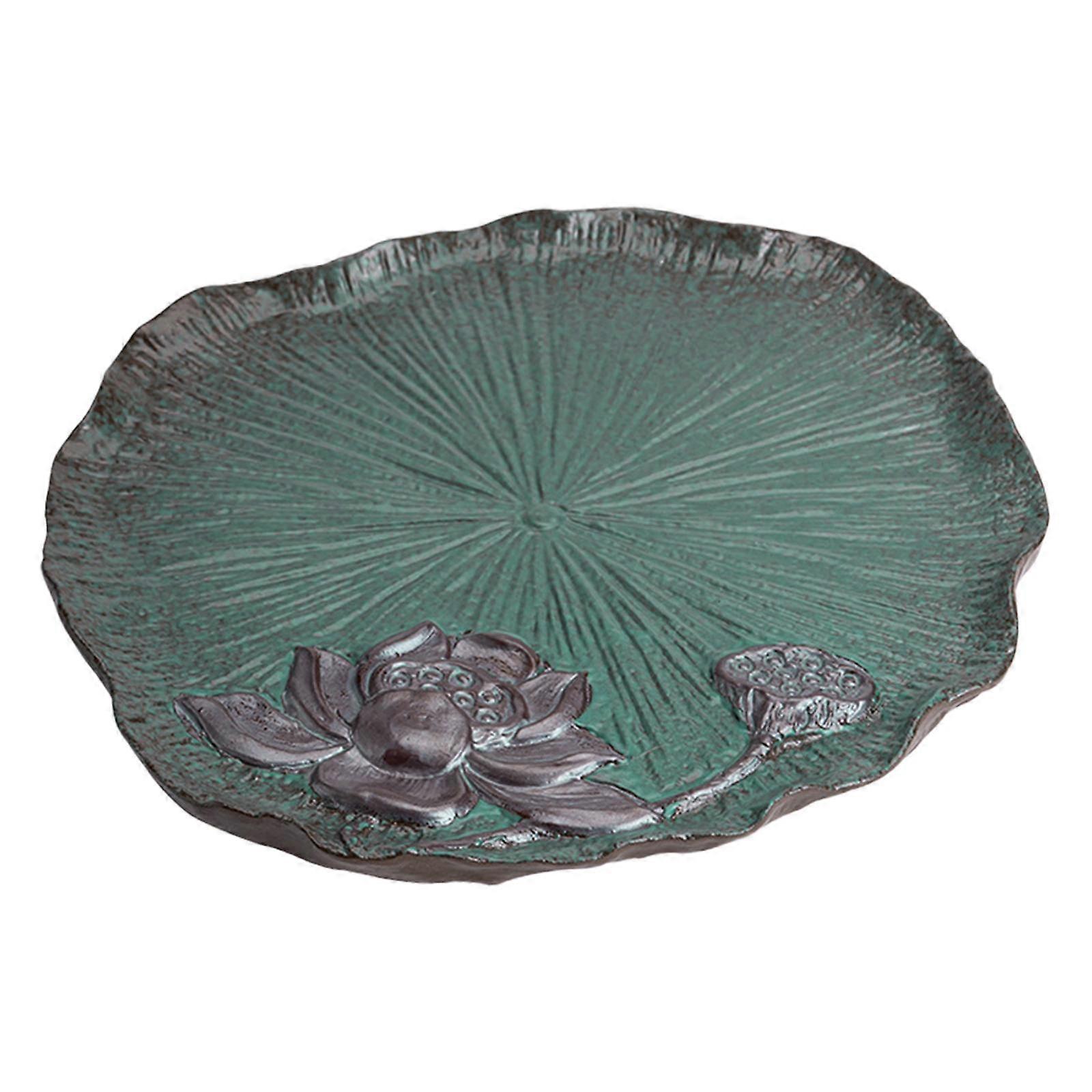 Chinese Tea Serving Tray Lotus Pattern Multiuse for Parties Family Household