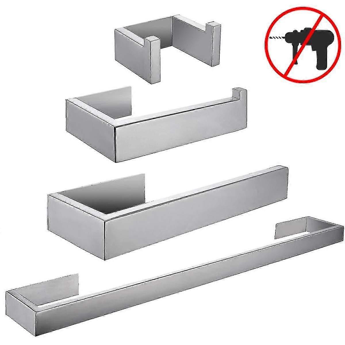 粘着性バスルームアクセサリーバータオルフックタオルリングトイレットペーパーホルダー|バスルームハードウェアセット