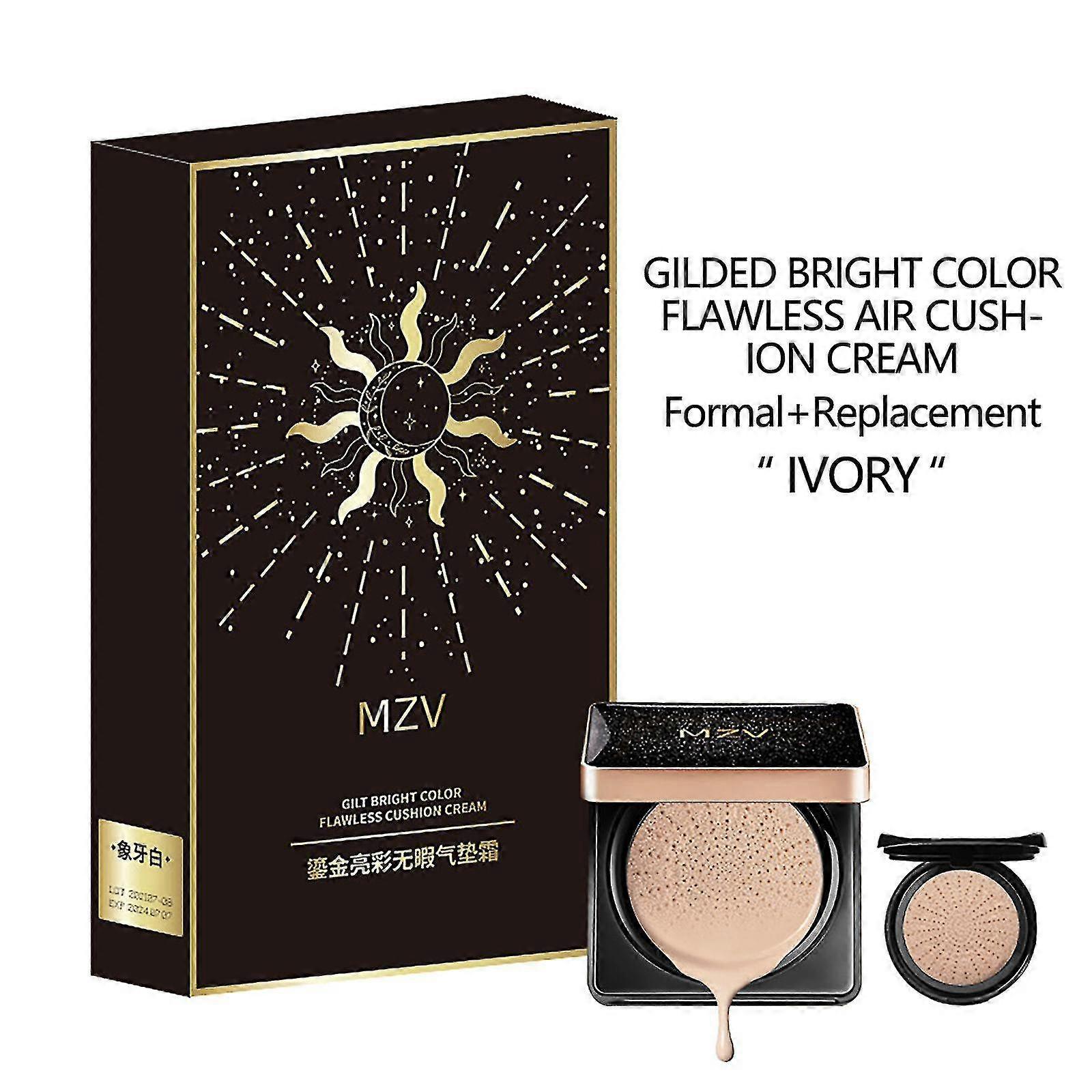 Mzv Gold Plated Cushion Cream Brightens, Isolates Concealer And Keeps Makeup On