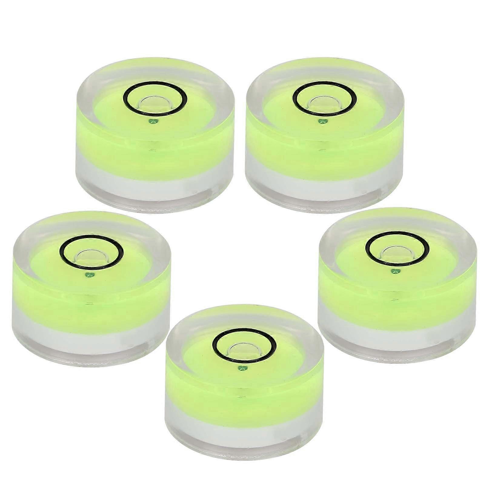 Mini Round Level Bubble for Balance Scale - 5pcs, 15mm Diameter Measuring Tool